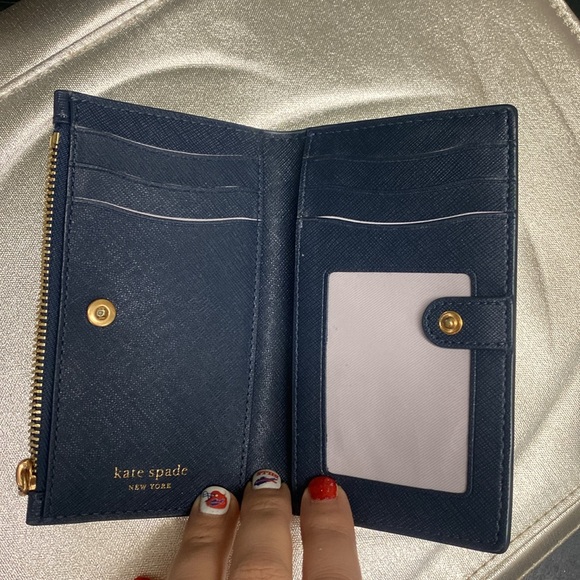 Kate Spade Morgan Flower Bed Wallet Compact Wallet Bifold Slim - Picture 5 of 7